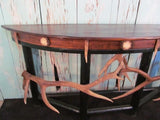 Demi Lune Oak & Antler Accents Sofa Table (ST-4)