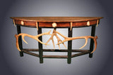 Demi Lune Oak & Antler Accents Sofa Table (ST-4)