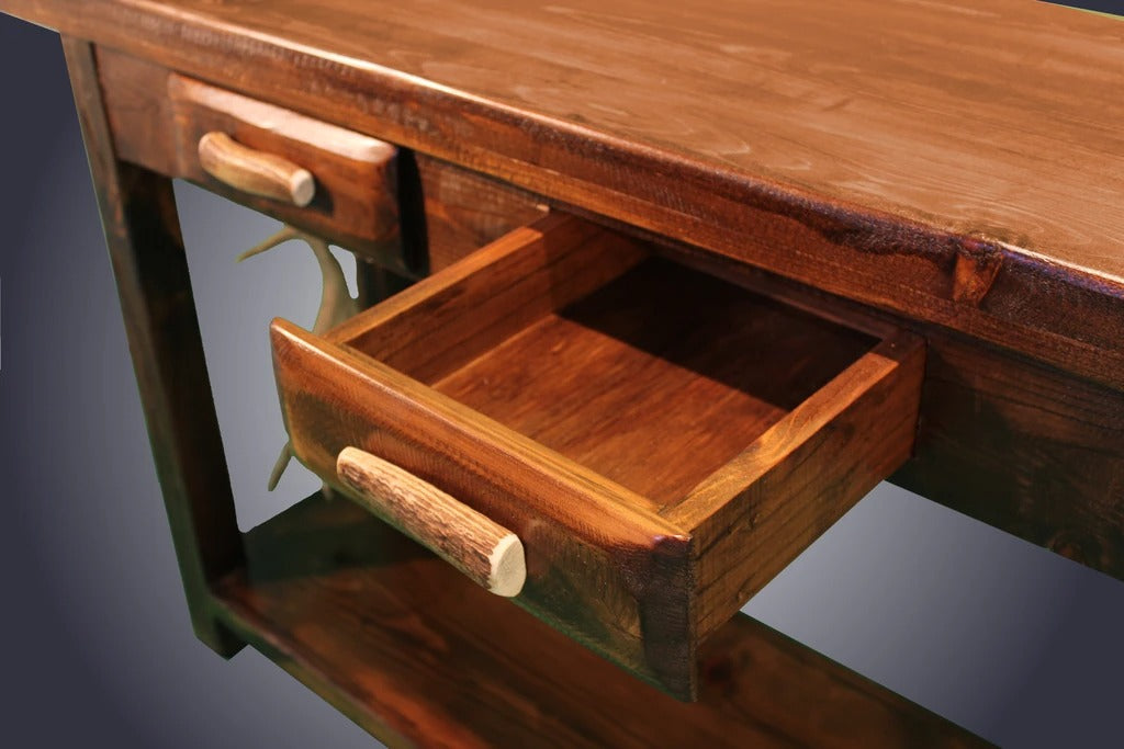Pine Sofa Table With Antler Handles (ST-6)