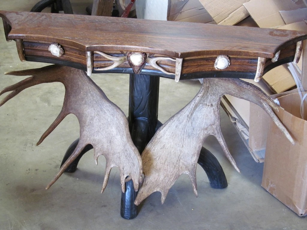 Scalloped Moose Console Table (ST-8)