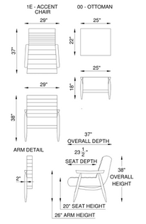 Eleanor Rigby Lily 1E Accent Chair