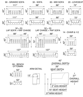 Eleanor Rigby Bondstreet 90 Grande Sofa