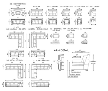 Eleanor Rigby Balmoral 3C Conversation Sofa