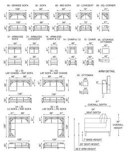 Eleanor Rigby Fairfax 90 Grande Sofa