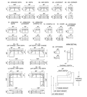 Eleanor Rigby Rodeo Sectional (Sofa + Corner Sofa)