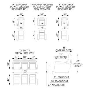 Eleanor Rigby Kalispell Motion Power Recliner 3-Piece Sectional