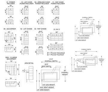 Eleanor Rigby Casino Royale Motion Power Recliner 3-Piece Sectional