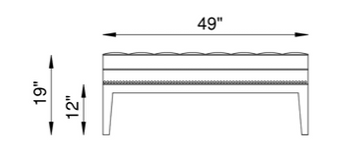 Eleanor Rigby Rufus 0A Bench Ottoman