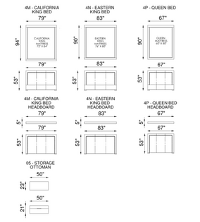 Eleanor Rigby Granada 4P Queen Bed