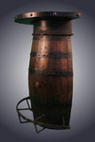 Half Whiskey Barrel Bar with Shelves (WB-3)