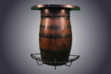 Half Whiskey Barrel Bar with Shelves (WB-3)