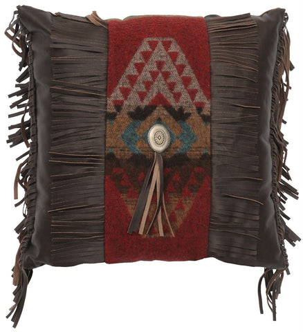 Yellowstone III - Pillow 18"x18" - Leather Back