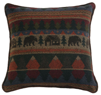 Cabin Bear - Sham Cover - Euro  26"x26"