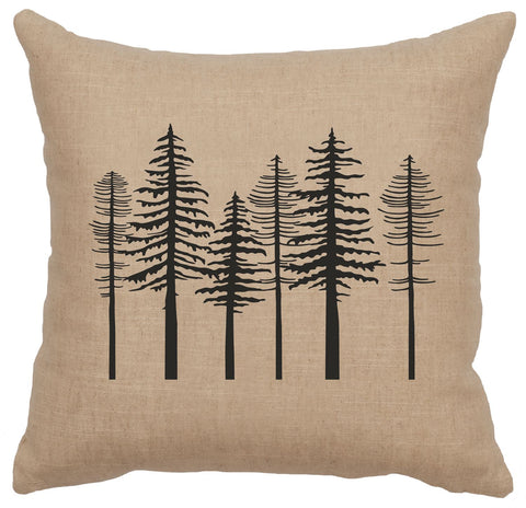Linen Image - Pillow 16"x16" - Trees - Natural