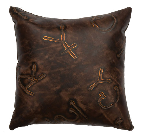 Embossed Leather - Pillow 53"x16" - Fabric Back