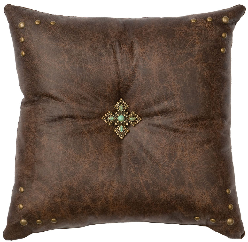 Leather - Pillow 16"x16" - Leather Back