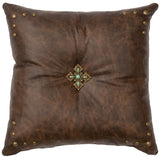 Leather - Pillow 16"x16" - Fabric Back