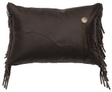 Leather Pillow - Pillow 12"x18" - Leather Back