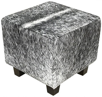 Cowhide Cube - Longhorn Black & White Speckle