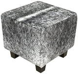 Cowhide Cube - Longhorn Black & White Speckle