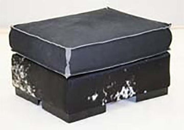 Black Saddle Ottoman - Old Hickory Tannery