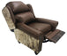Rustic Cowhide And Croc Recliner