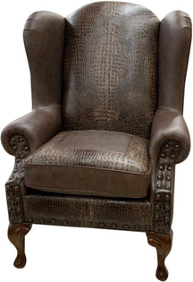 Classic Croc Western Wingback Chair