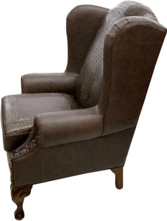 Classic Croc Western Wingback Chair