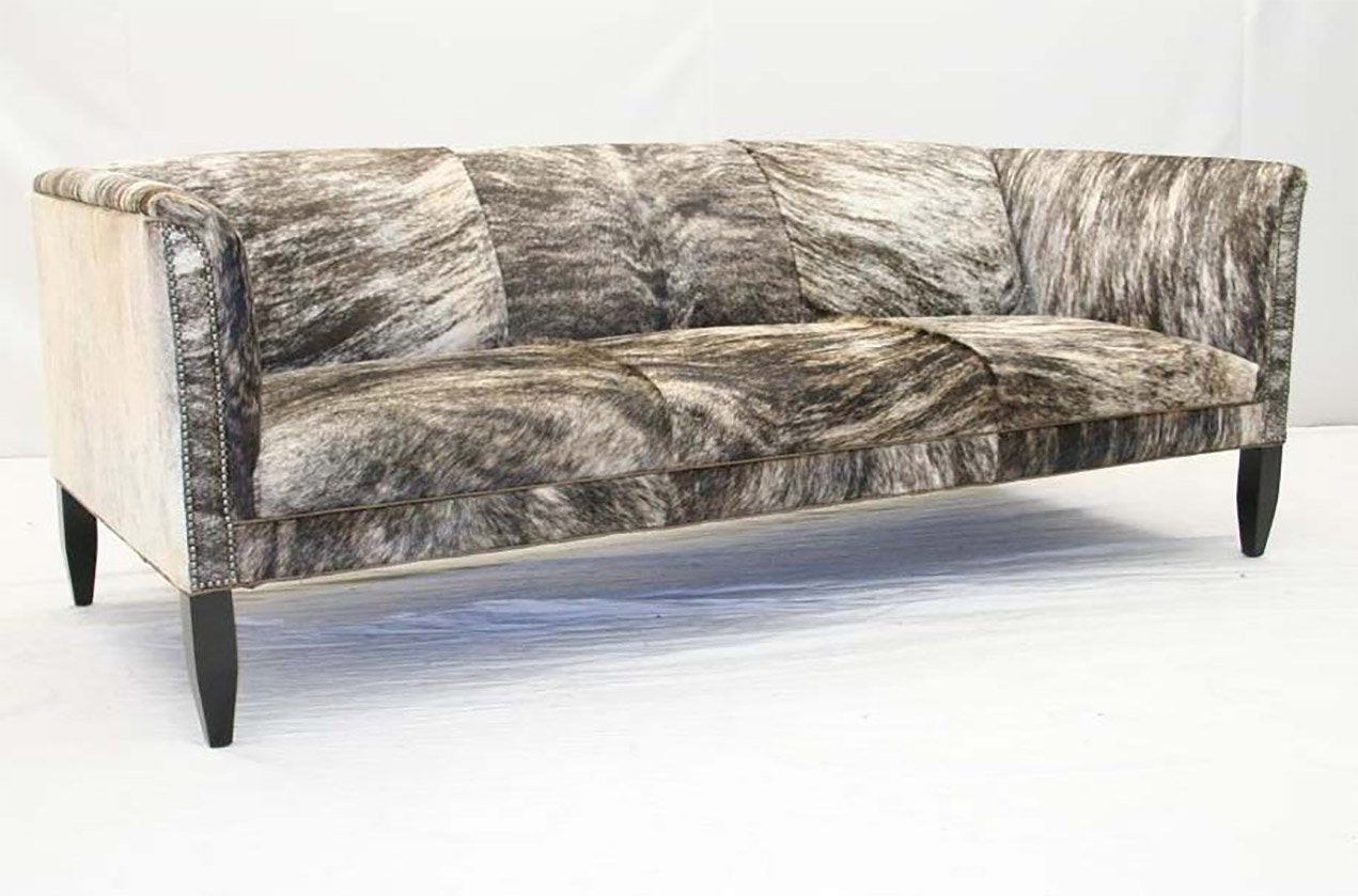 Light Brindle Hair on Hide Sofa - Old Hickory Tannery
