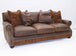 Desert Leather Sofa with Pillows - Old Hickory Tannery