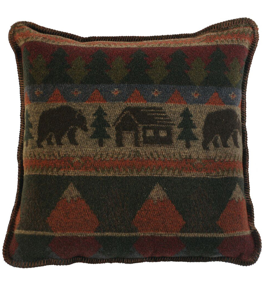 Cabin Bear Pillow 20x20